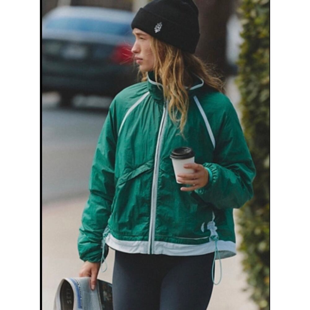 NWT Free People Movement Earth Gem Packable Jacket | Kelly Green | Size S